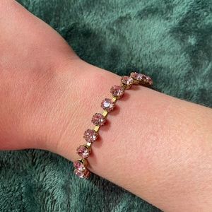 Pink rhinestone bracelet